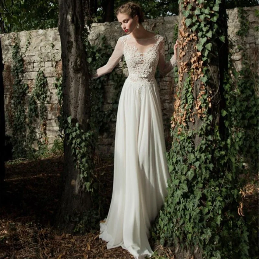 A Line Beach Wedding Dress Long Sleeves Bridal Gown Chiffon Boho Romantic Cheap July 2019 Backless Wedding Gowns
A Line Beach Wedding Dress Long Sleeves Bridal Gown Chiffon Boho Romantic Cheap July 2019 Backless Wedding Gowns