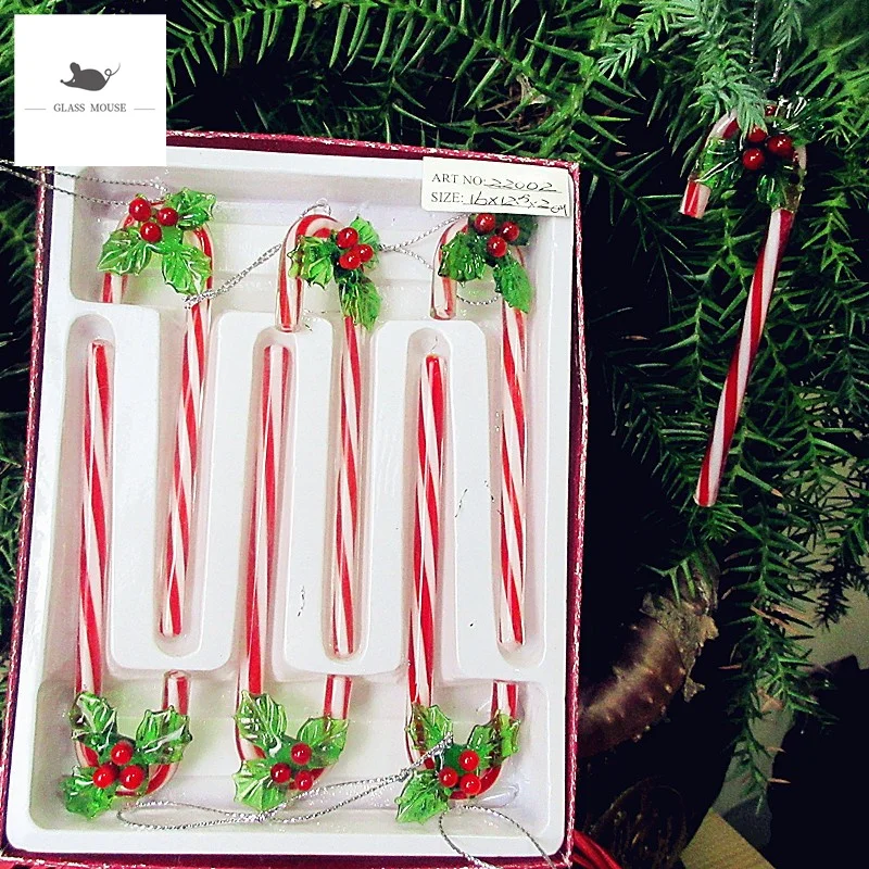 6pcs Custom Hanging Handmade Glass Xmas Crutches Match With Lucky Leaves Christmas Tree Decoration Pendant Charms New Year Gifts
6pcs Custom Hanging Handmade Glass Xmas Crutches Match With Lucky Leaves Christmas Tree Decoration Pendant Charms New Year Gifts