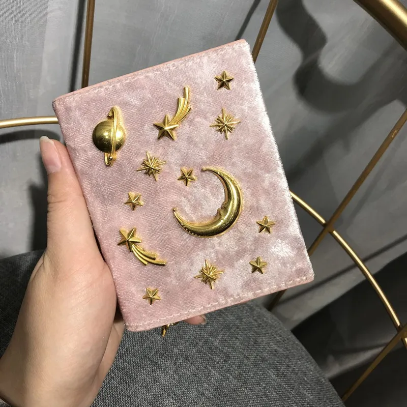 Trong Moon and Star Astrology кошелек модный космический Универсальный велюровый для денег