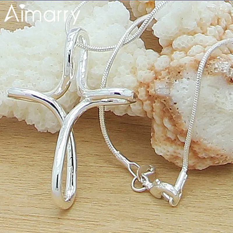 Aimarry 925 Sterling Silver Snake Chain Cross Necklace For Women Men Party Engagement Wedding Gifts Fashion Jewelry 
Aimarry 925 Sterling Silver Snake Chain Cross Necklace For Women Men Party Engagement Wedding Gifts Fashion Jewelry