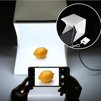 Mini Folding Lightbox Photography Photo Studio Softbox 2 Panel LED Light Soft Box Photo Background Kit Light box for DSLR Camera
Mini Folding Lightbox Photography Photo Studio Softbox 2 Panel LED Light Soft Box Photo Background Kit Light box for DSLR Camera