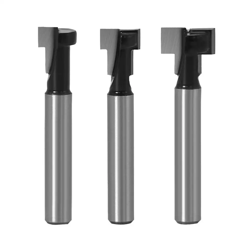 3pcs/set 6mm 1/4" Shank T-Slot Keyhole Cutter Router Bit T Slotting Milling Cutter Hex Bolt Wood Cutter for Woodworking
3pcs/set 6mm 1/4" Shank T-Slot Keyhole Cutter Router Bit T Slotting Milling Cutter Hex Bolt Wood Cutter for Woodworking
