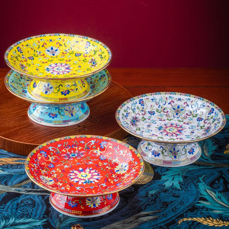 Керамика Цзиндэчжэнь в китайском стиле, античная эмалированная Золотая тарелка с высокой стопой, конфета, чайный столик, украшение для дома
Керамика Цзиндэчжэнь в китайском стиле, античная эмалированная Золотая тарелка с высокой стопой, конфета, чайный столик, украшение для дома