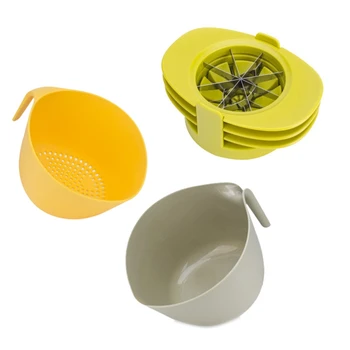 2Pcs Fruit Cutter Apple Slicer, 4-In-1 Stainless Steel Mango Lemon Pear Orange Slicer with Drain Basket
2Pcs Fruit Cutter Apple Slicer, 4-In-1 Stainless Steel Mango Lemon Pear Orange Slicer with Drain Basket