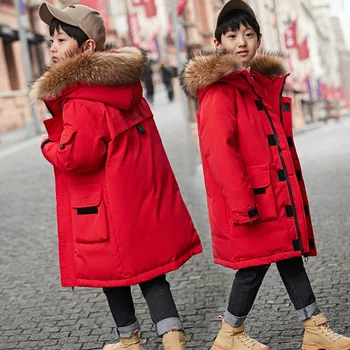 -30 Degree Boys Down Jacket Winter Child Thicken Mid-Length White Duck Down Real Fur Collar Hooded Coats Big Kids Warm Outwear
-30 Degree Boys Down Jacket Winter Child Thicken Mid-Length White Duck Down Real Fur Collar Hooded Coats Big Kids Warm Outwear