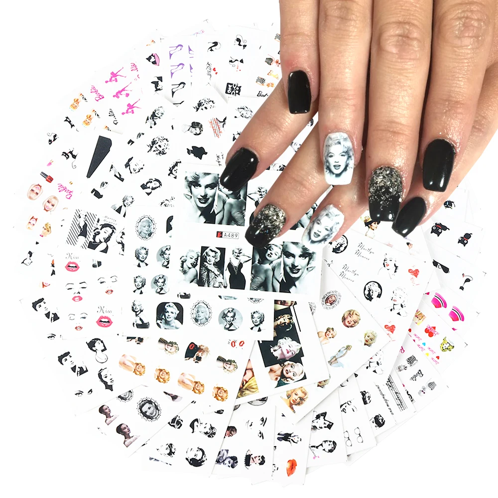 48 pcs/pack Water Transfer Stickers Nail Decals Set Beauty Sexy Lady Cute Cat Full Wraps Nail Art DIY Manicure Tips LAA481-528 
48 pcs/pack Water Transfer Stickers Nail Decals Set Beauty Sexy Lady Cute Cat Full Wraps Nail Art DIY Manicure Tips LAA481-528