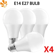 

4pcs/Lot LED Bulb Lamps E27 E14 AC220V 20W 18W 15W 12W 9W 6W 3W Indoor Living Room Home Spotlight Table Indoor Lamp Candle Ligh