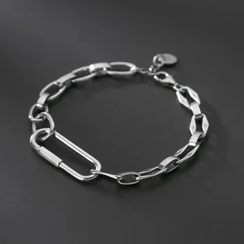S925 silver female retro marcasite personality oval chain bracelet fashion tide cool thick chain jewelry wholesale Japan fashion
S925 silver female retro marcasite personality oval chain bracelet fashion tide cool thick chain jewelry wholesale Japan fashion