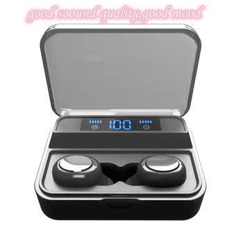 TWS Bluetooth 5.0 True Wireless Earphone Earbuds IPX7 Waterproof Sports Stereo Headsets With Mic And 2200mAh Mobile Power
TWS Bluetooth 5.0 True Wireless Earphone Earbuds IPX7 Waterproof Sports Stereo Headsets With Mic And 2200mAh Mobile Power