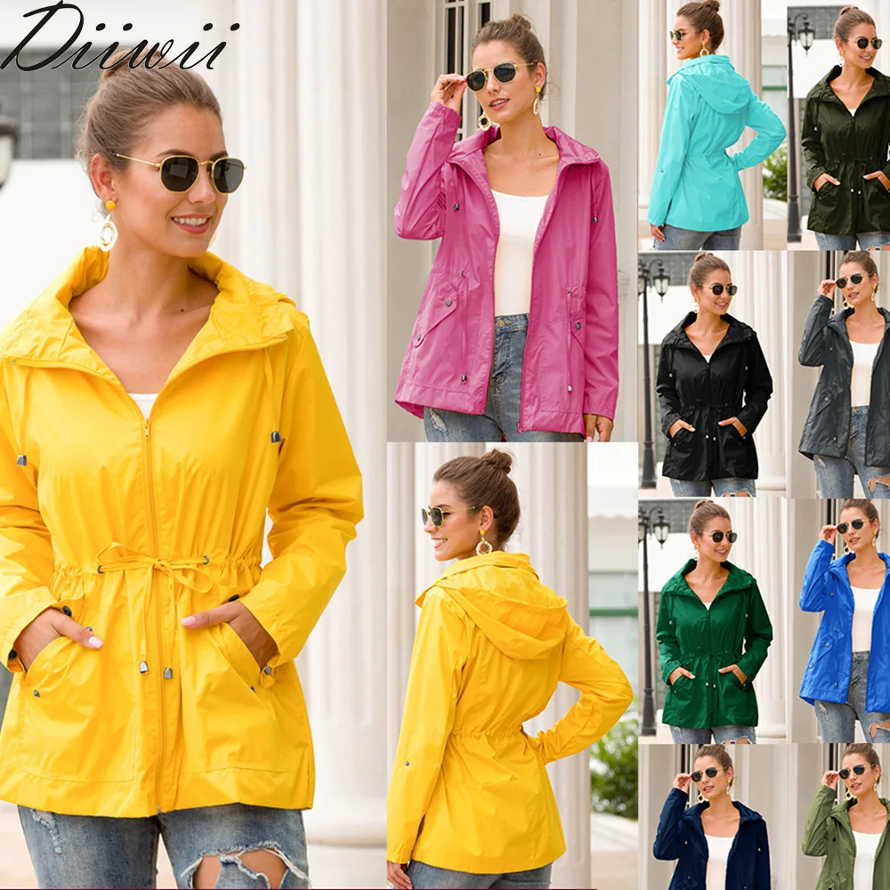 Diiwii Woman Hooded Long Jacket Windbreaker Windproof Outwear Zipper Hoody Sporting Joggers Outdoor Thin Coats Solid Autumn
Diiwii Woman Hooded Long Jacket Windbreaker Windproof Outwear Zipper Hoody Sporting Joggers Outdoor Thin Coats Solid Autumn