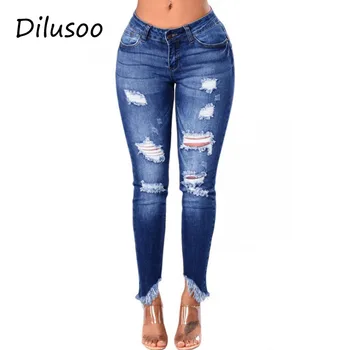 Dilusoo Women High Eleatic Holes Jeans Pants Irregular Tassel Feet Pencil Pants Woman 2020 Ripped Casual Jeans Trousers Female
Dilusoo Women High Eleatic Holes Jeans Pants Irregular Tassel Feet Pencil Pants Woman 2020 Ripped Casual Jeans Trousers Female