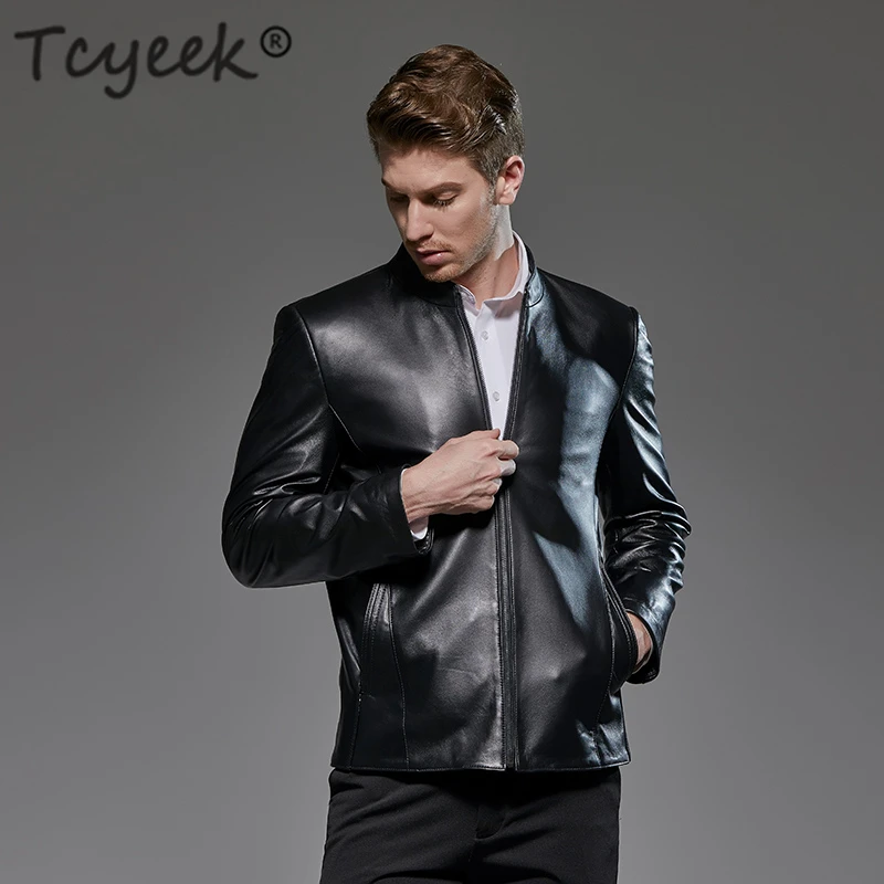 Tcyeek Plus Size Real Leather Jacket Men Clothes 2019 Streetwear Fashion Mens Sheepskin Coat Slim 6XL Genuine Leather Coats 1802
Tcyeek Plus Size Real Leather Jacket Men Clothes 2019 Streetwear Fashion Mens Sheepskin Coat Slim 6XL Genuine Leather Coats 1802
