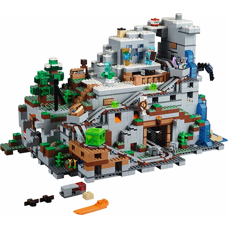 New My World Series The Mountain Cave Compatible Legoingl My World 21137 Brick 4 Buildin Blocks Toys for Children Birthday Gift
New My World Series The Mountain Cave Compatible Legoingl My World 21137 Brick 4 Buildin Blocks Toys for Children Birthday Gift