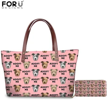 FORUDESIGNS Cartoon Pit Bull Design Pink Handbags Set Women Luxury Long Leather Wallets Casual Travel Tote Bag Women's Beach Bag
FORUDESIGNS Cartoon Pit Bull Design Pink Handbags Set Women Luxury Long Leather Wallets Casual Travel Tote Bag Women's Beach Bag