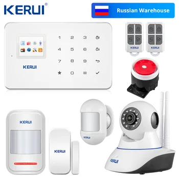 

kerui G18 GSM Alarm System TFT Android IOS APP Touch keypad Android ISO App Smart Home Burglar Alarm System DIY Motion Sensor