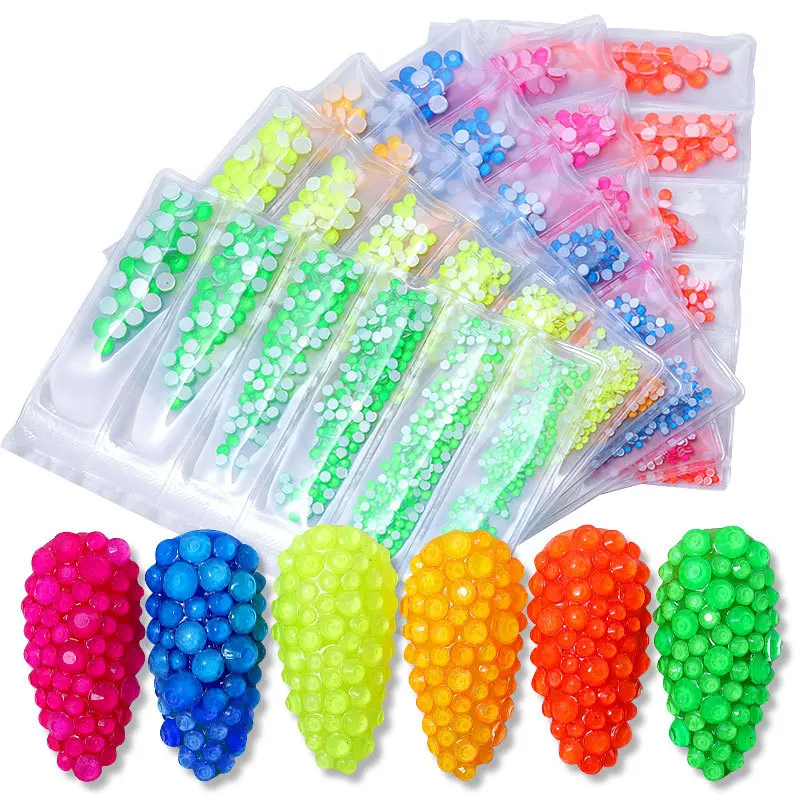 Nail 6 grids mixed Japanese nail art Luminous drill Fluorescent diamond Super flash Multi-faceted Flat bottom drill accessories
Nail 6 grids mixed Japanese nail art Luminous drill Fluorescent diamond Super flash Multi-faceted Flat bottom drill accessories
