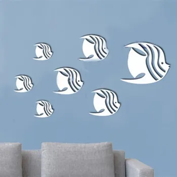 7pcs/Set 3D Fish Wall Stickers Silver Fish Crystal DIY Mirror PMMA Wall Art Decal Sticker Room Background Decoration Wallpaper
7pcs/Set 3D Fish Wall Stickers Silver Fish Crystal DIY Mirror PMMA Wall Art Decal Sticker Room Background Decoration Wallpaper