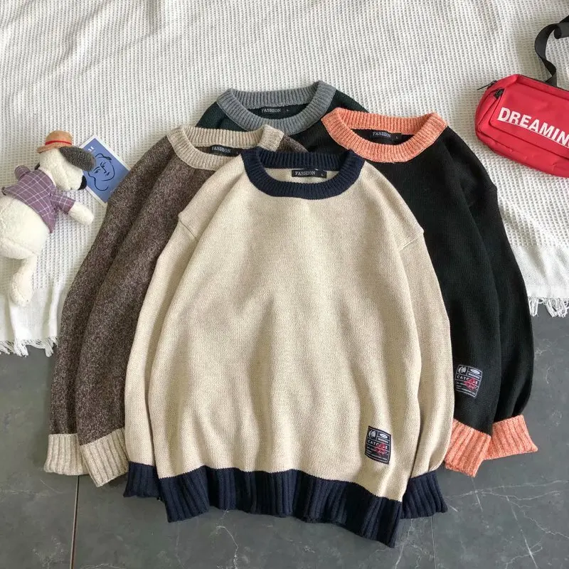 Knitted Sweater Solid Color Casual Autumn Winter Clothes Turtleneck Men's Sweater Large Size Korean Striped Men Sweaters 2020
Knitted Sweater Solid Color Casual Autumn Winter Clothes Turtleneck Men's Sweater Large Size Korean Striped Men Sweaters 2020