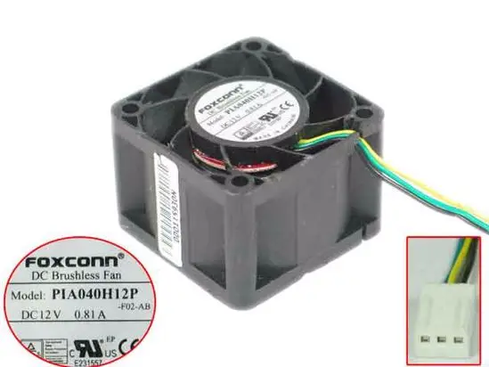 Emacro For Foxconn PIA040H12P -F02-AB Server Cooler Fan DC 12V 0.81A 40x40x28mm 3-wire
Emacro For Foxconn PIA040H12P -F02-AB Server Cooler Fan DC 12V 0.81A 40x40x28mm 3-wire