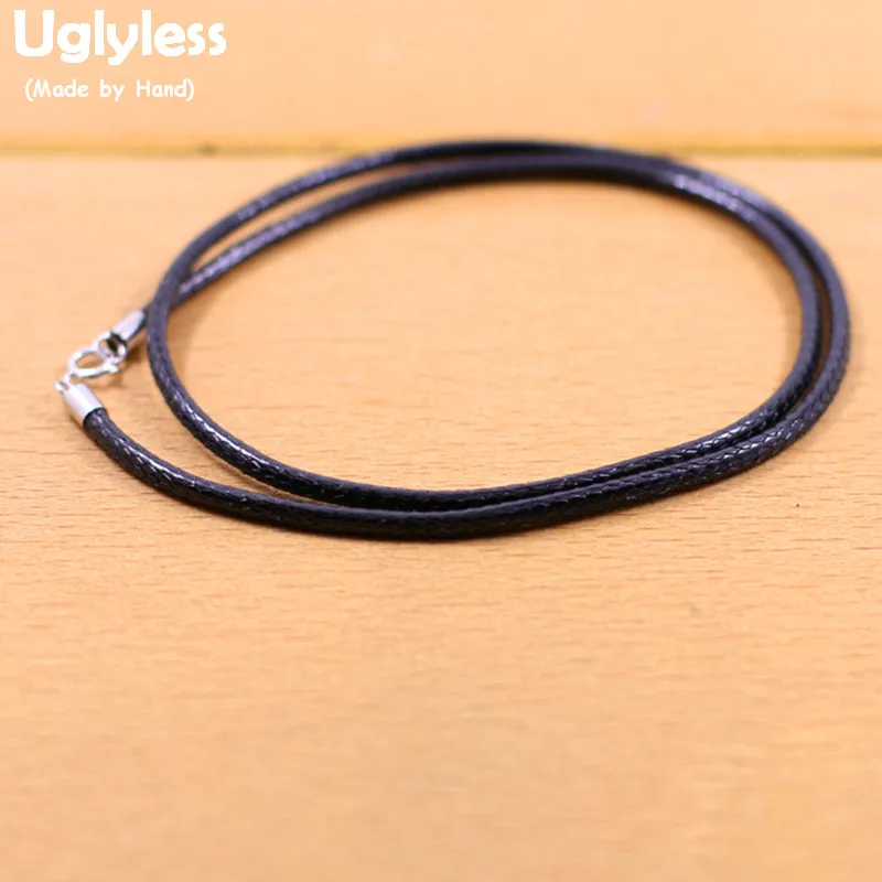 Uglyless 2MM Rope Chains Waterproof Real Leather Rope Necklaces NO Pendant 925 Silver Accessory Unisex Men Women Fine Jewel C113
Uglyless 2MM Rope Chains Waterproof Real Leather Rope Necklaces NO Pendant 925 Silver Accessory Unisex Men Women Fine Jewel C113