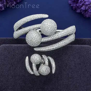 ModemAngel Luxury Big Ball Full Mirco Pave Cubic Zircon Gold Color Women Brand Bijoux Fashion Bangle Ring Sets Party
ModemAngel Luxury Big Ball Full Mirco Pave Cubic Zircon Gold Color Women Brand Bijoux Fashion Bangle Ring Sets Party