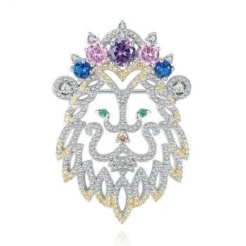 Fashion Lion King Head Brooch Paved Colorful AAA Zircon Stone Brooch Pin For women wedding party gift jewelry
Fashion Lion King Head Brooch Paved Colorful AAA Zircon Stone Brooch Pin For women wedding party gift jewelry