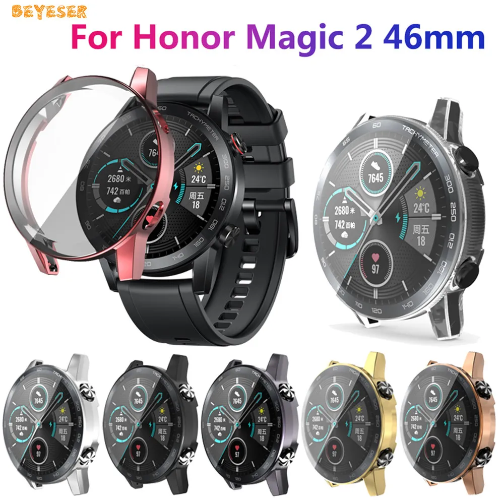 Screen Protector Shell Cover For Huawei Honor Magic 2 46mm Watch Case TPU Plating Scratch-Resistant Shell Lightweight Bumper 
Screen Protector Shell Cover For Huawei Honor Magic 2 46mm Watch Case TPU Plating Scratch-Resistant Shell Lightweight Bumper