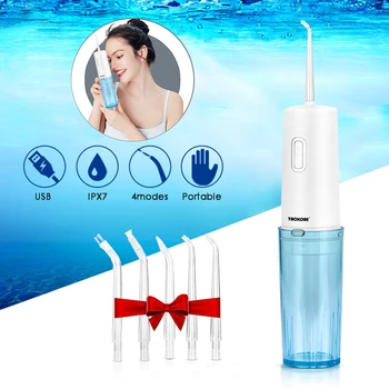 Tackore Portable Folding Electric Oral Irrigator USB Charging Oral Flosser Rechargeable 200ml 4 Modes 5 Jet Tips adult Child
Tackore Portable Folding Electric Oral Irrigator USB Charging Oral Flosser Rechargeable 200ml 4 Modes 5 Jet Tips adult Child
