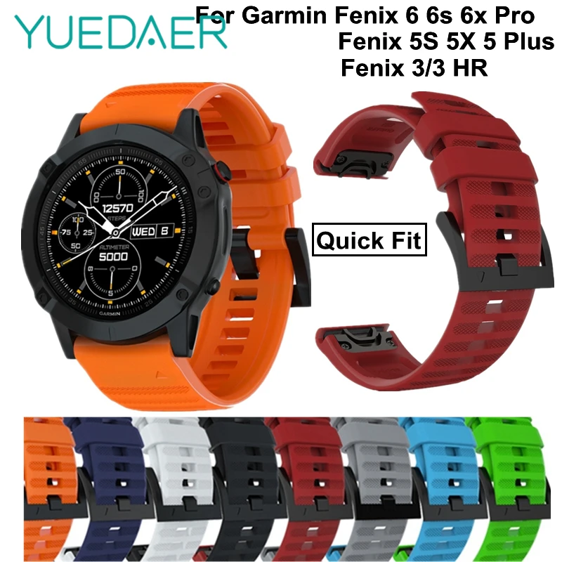 YUEDAER Quick Release Watchband Strap For Garmin Fenix 6 6S 6X Pro Band For Garmin Fenix 5 5S 5X Plus 3 HR Watch Easy Fit Strap
YUEDAER Quick Release Watchband Strap For Garmin Fenix 6 6S 6X Pro Band For Garmin Fenix 5 5S 5X Plus 3 HR Watch Easy Fit Strap