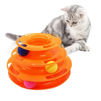 Pet Three Levels Cat Toy Tower Tracks Disc Cat Intelligence Amusement Triple Disc Cat Toys Ball Training Amusement Plate
Pet Three Levels Cat Toy Tower Tracks Disc Cat Intelligence Amusement Triple Disc Cat Toys Ball Training Amusement Plate