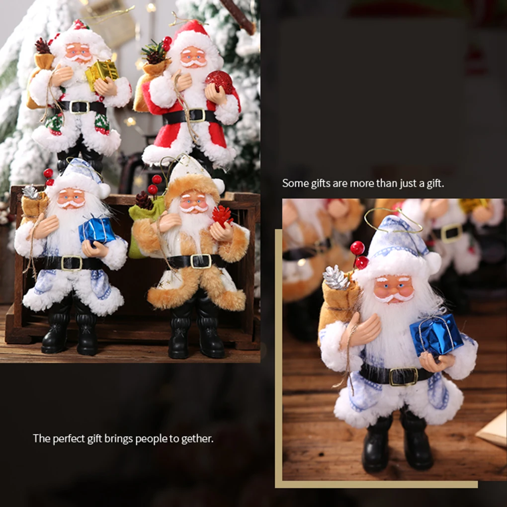 resin santa claus hanging doll christmas gift figurine table