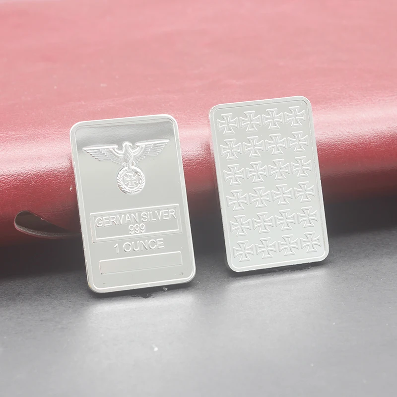 German coin collection,1oz 999 fine Silver Bar with Eagle coin GERMAN WW2 IRON CROSS OF SILVER BAR
German coin collection,1oz 999 fine Silver Bar with Eagle coin GERMAN WW2 IRON CROSS OF SILVER BAR