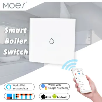 WiFi Smart Boiler Switch Water Heater Smart Life Tuya APP Remote Control Amazon Alexa Echo Google Home Voice Control Glass Panel
WiFi Smart Boiler Switch Water Heater Smart Life Tuya APP Remote Control Amazon Alexa Echo Google Home Voice Control Glass Panel