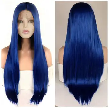 DLME Blue Synthetic Lace Front Wig Long Straight Blue Wigs for Women Glueless High Temperature Fiber Hair Wigs cosplay
DLME Blue Synthetic Lace Front Wig Long Straight Blue Wigs for Women Glueless High Temperature Fiber Hair Wigs cosplay