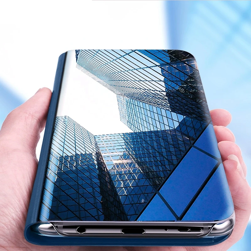 Smart Flip Mirror Case For Huawei y9 prime 2019 y7 y6 y5 2018 Cover Cases y 9 7 6 y9prime y7prime y6prime 9y 7y 6y 5y |