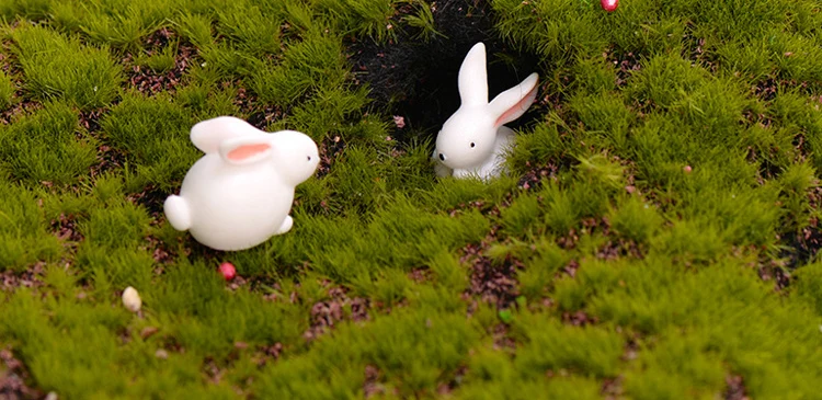 baiufor miniature, mini rabbit model, fairy garden decor, diy