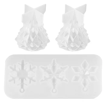 3Pcs Mold DIY 3D Casting Mold Christmas Mould Xmas Tree Mold Snowflask Mould Ornament for Making Decoraation 
3Pcs Mold DIY 3D Casting Mold Christmas Mould Xmas Tree Mold Snowflask Mould Ornament for Making Decoraation