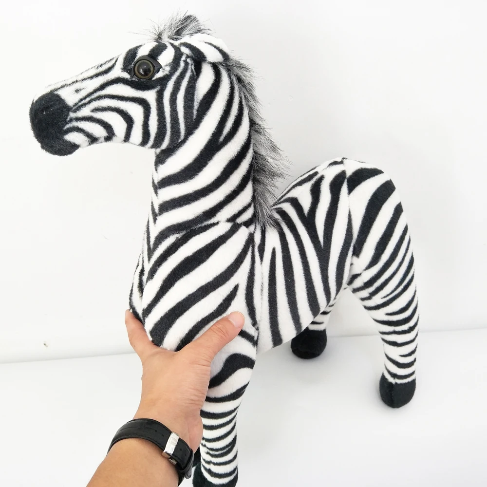 

Children Plush Stuffed Toy Big Size Strip Simulation Zebra Horse Kids For Christmas Birthday Gift