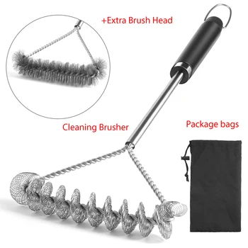Kitchen Cleaning Kit Tools BBQ Grill Stainless Steel Copper Cleaning brush With Extra head Barbecue Gadgets Accessories Brush
Kitchen Cleaning Kit Tools BBQ Grill Stainless Steel Copper Cleaning brush With Extra head Barbecue Gadgets Accessories Brush