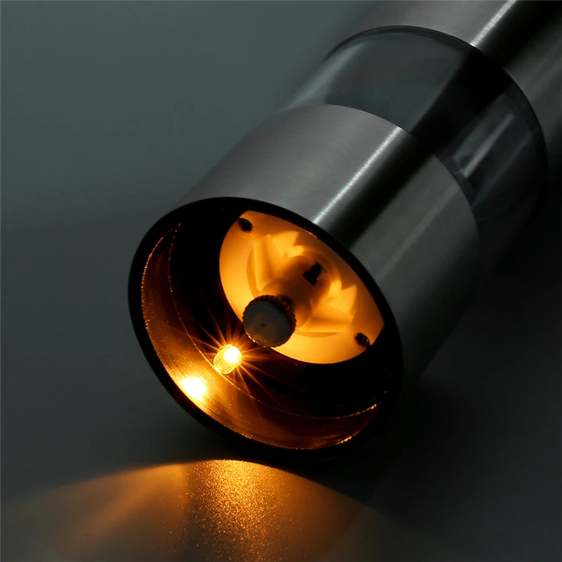 Electric Salt and Pepper Grinder Mill Stainless Steel Pepper Spices Mill Cutter Kitchen Seasoning Tools Accessories for Cooking Electric Salt and Pepper Grinder Mill Stainless Steel Pepper Spices Mill Cutter Kitchen Seasoning Tools Accessories for Cooking