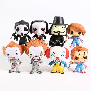 It Pennywise Saw Billy Scream Death Child's Play Chucky V for Vendetta PVC Figures Toys 8pcs/set
It Pennywise Saw Billy Scream Death Child's Play Chucky V for Vendetta PVC Figures Toys 8pcs/set