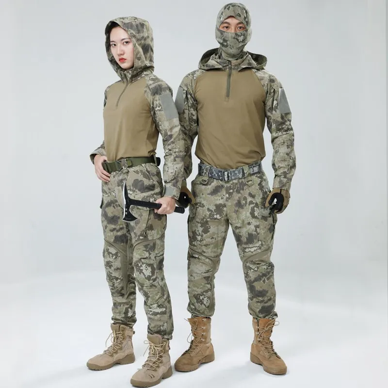 Hooded Tactical Camouflage Clothes Suit Fans CS Field Hiking Training Uniform Outdoor Sport Climbing Hunting Shirt Pants
Hooded Tactical Camouflage Clothes Suit Fans CS Field Hiking Training Uniform Outdoor Sport Climbing Hunting Shirt Pants