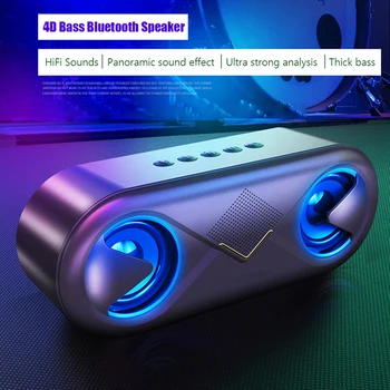 Portable Wireless Bluetooth Speaker LED Boom Outdoor Bass Column Subwoofer Sound Box with Mic Support TF Card AUX USB Speakers 
Portable Wireless Bluetooth Speaker LED Boom Outdoor Bass Column Subwoofer Sound Box with Mic Support TF Card AUX USB Speakers
