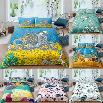 Sea Creature Pattern Bedding Set Queen 3D Cute Printed Duvet Cover Bedclothes 2/3pcs Home Textiles Luxury High Quality Bedspread
Sea Creature Pattern Bedding Set Queen 3D Cute Printed Duvet Cover Bedclothes 2/3pcs Home Textiles Luxury High Quality Bedspread