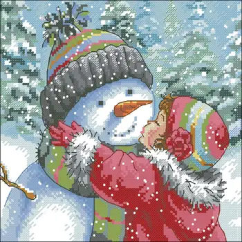 Kissing snowman patterns Counted Cross Stitch 11CT 14CT 18CT DIY wholesale Chinese Cross Stitch Kits Embroidery Needlework Sets
Kissing snowman patterns Counted Cross Stitch 11CT 14CT 18CT DIY wholesale Chinese Cross Stitch Kits Embroidery Needlework Sets