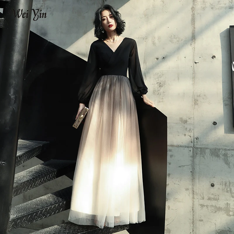 Black Evening Dresses Long 2020 New Arrival V-neck Long Sleeve Sexy Long Party Gowns
Black Evening Dresses Long 2020 New Arrival V-neck Long Sleeve Sexy Long Party Gowns