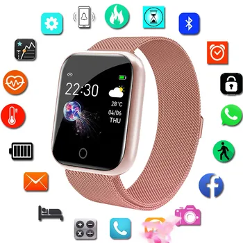 Stainless Steel Smart Watch Women Men Smartwatch For Android IOS Electronics Smart Clock Fitness Tracker Square Smart-watch Hour
Stainless Steel Smart Watch Women Men Smartwatch For Android IOS Electronics Smart Clock Fitness Tracker Square Smart-watch Hour
