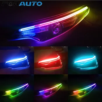 2Pcs/set Car RGB Daytime Running Light Flexible DRL RF Remote Control Multicolor LED Strip Turn Signal Lights Universal
2Pcs/set Car RGB Daytime Running Light Flexible DRL RF Remote Control Multicolor LED Strip Turn Signal Lights Universal