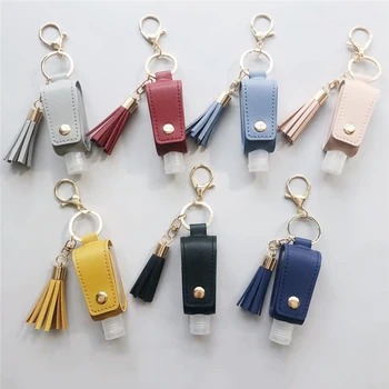 30ml Hand Sanitizer Leather Keychain Holder Travel Bottle Refillable Container Flip Reusable Bottle With Tassel Keychain Carrier
30ml Hand Sanitizer Leather Keychain Holder Travel Bottle Refillable Container Flip Reusable Bottle With Tassel Keychain Carrier