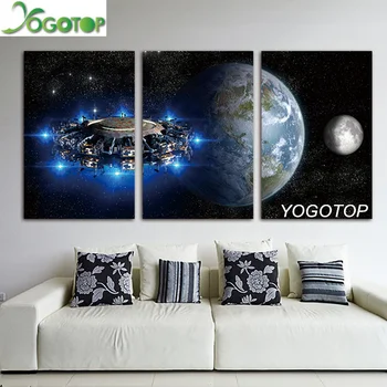 Spacecraft And Planet Landscape Vintage Art Diamond Painting Craft Diamond Embroidery Full Drill mosaic puzzles 3 Panel ML1310
Spacecraft And Planet Landscape Vintage Art Diamond Painting Craft Diamond Embroidery Full Drill mosaic puzzles 3 Panel ML1310